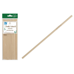Słomki papierowe NATURAL 12szt. Ravi